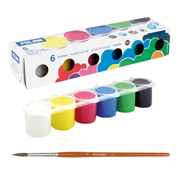 Tempera 6 Potes/Cores - 25ml