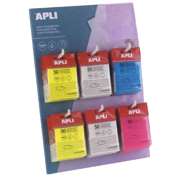 Notas Adesivas Transparentes Blocos 75x75 Exp.80un.