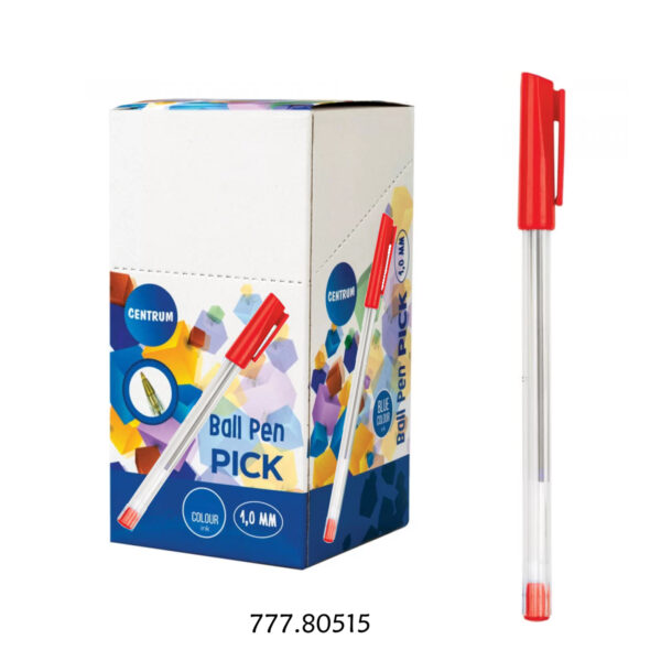 Esferográfica Pick Centrum - 1.0mm - Cx. 50un.