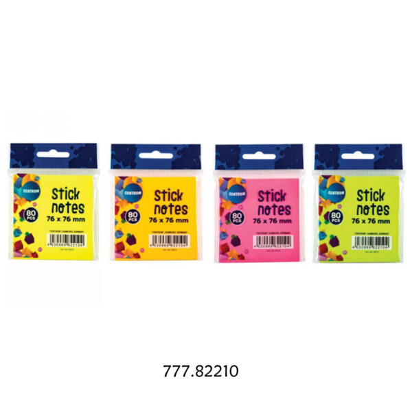 Bloco Notas Adesivo Neon 76x76mm