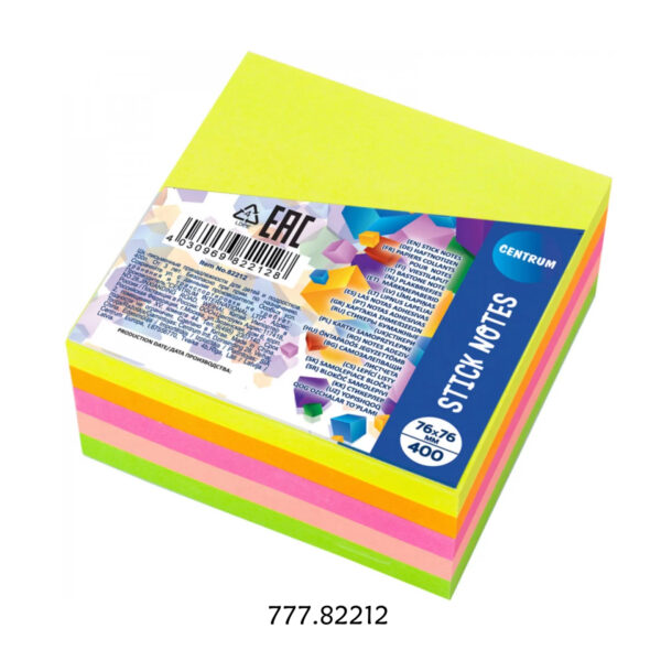 Bloco Notas Adesivo Neon 76x76mm