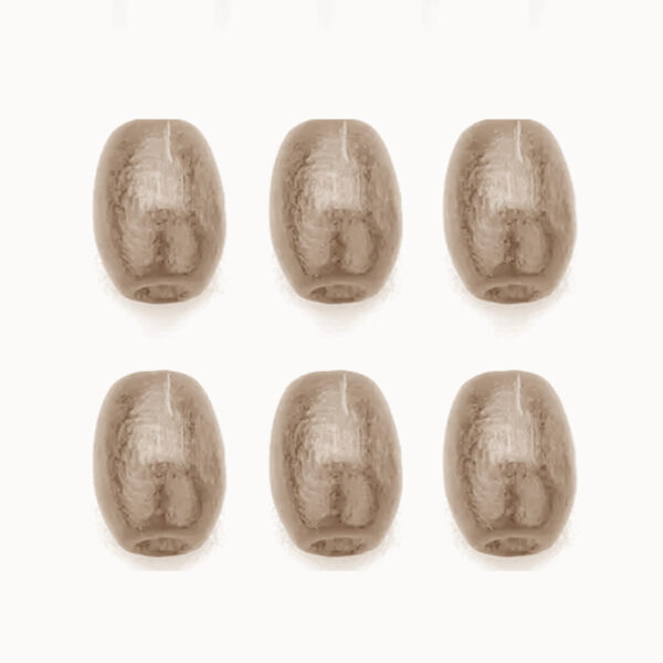 Contas Madeira Natural Ø20x30mm - 6un.