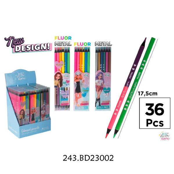 Lápis Bicolor 6un. - Big Dream Girls