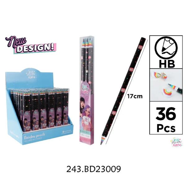 Lápis Arco Íris 3un. - Big Dream Girls