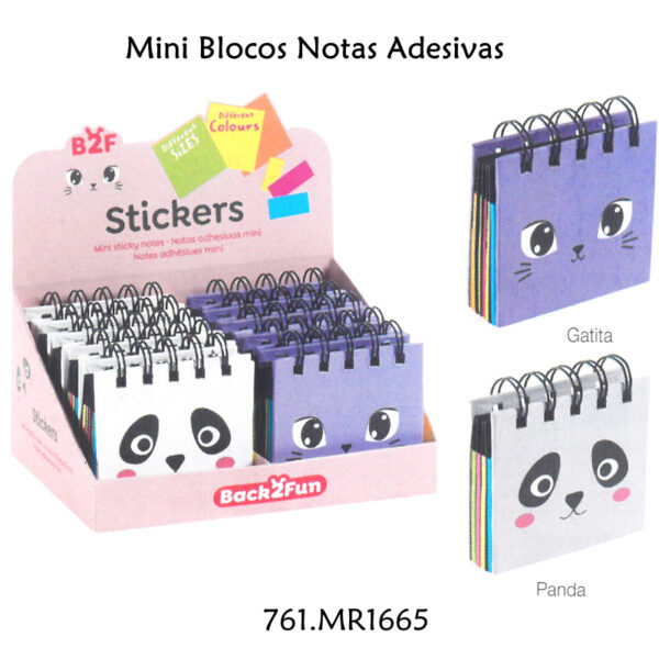 Notas Adesivas Mini Blocos B2F - Exp. 10un.