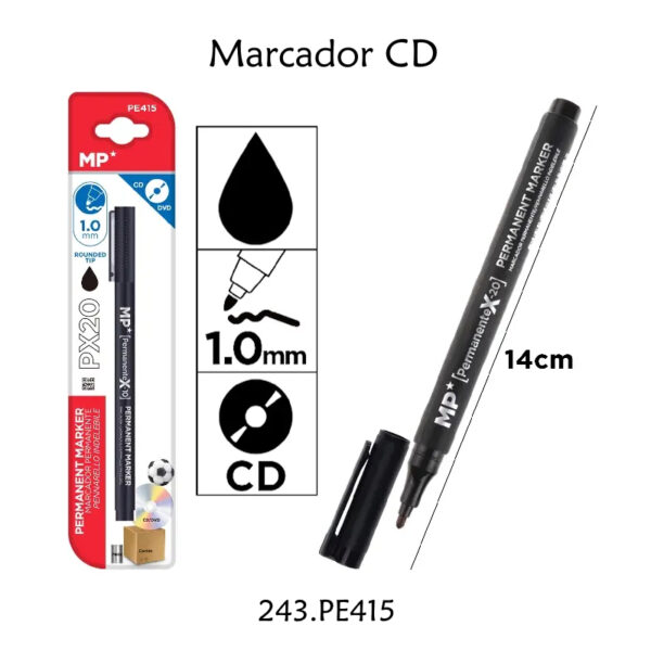 Marcador CD Preto