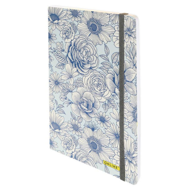 Bloco A5 "Bullet Journal Blue Flowers"