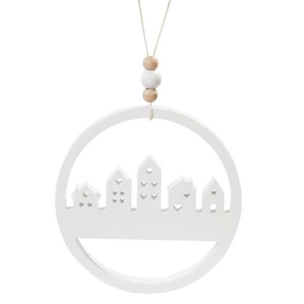 Molde de Silicone Argolas c/Casas 180mm