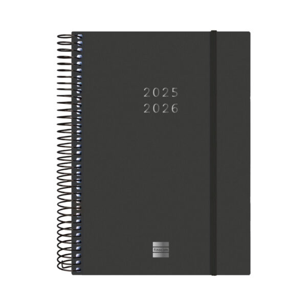 Agenda 18 Meses Espiral E10 2DP 25-26 Negro