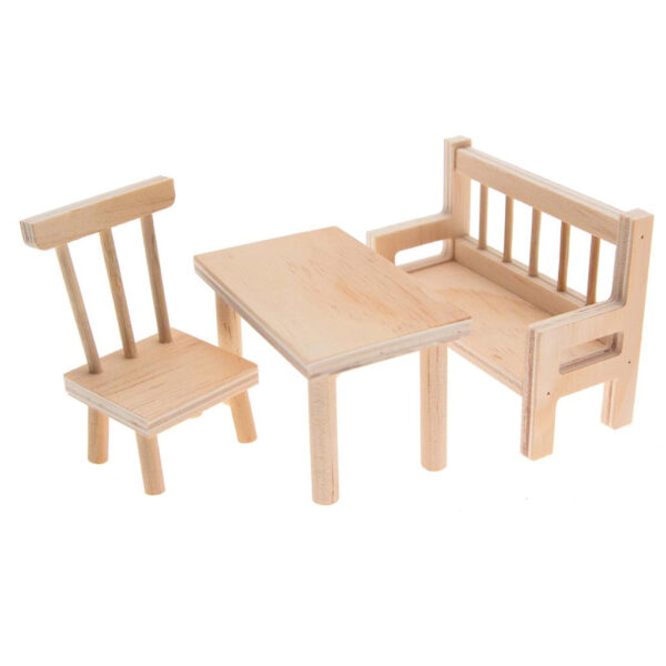 Mini Set Sala Madeira 3 Peças