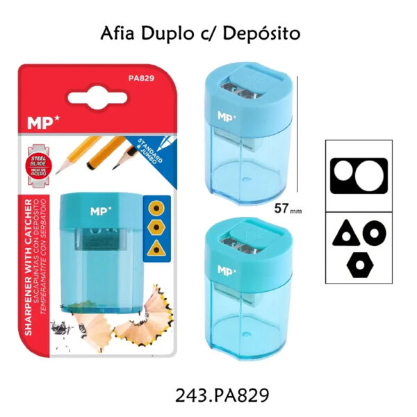 Afia Lápis Duplo c/ Depósito