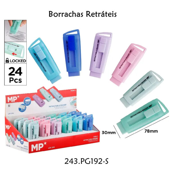 Borrachas Retráteis Exp. 24un.