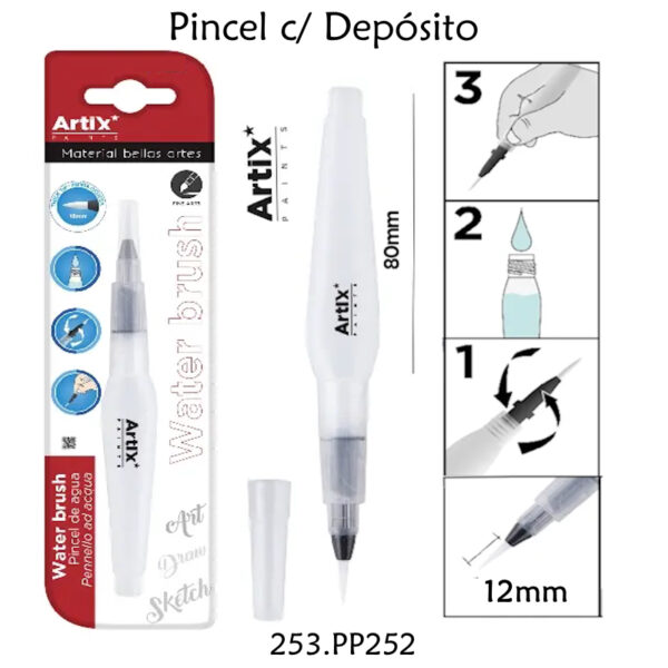 Pincel c/ Depósito Recarregável 12mm