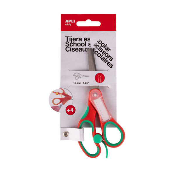 Tesoura Escolar c/Nome Vermelha135mm