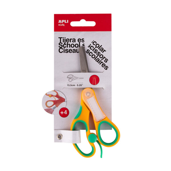 Tesoura Escolar c/Nome Amarela135mm