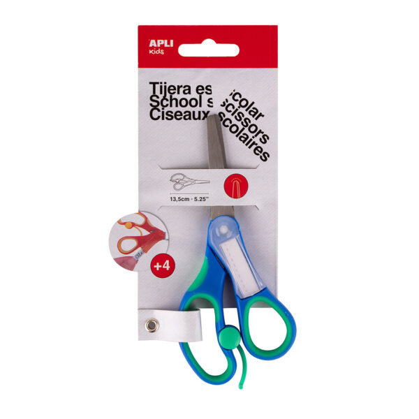 Tesoura Escolar c/Nome Azul 135mm