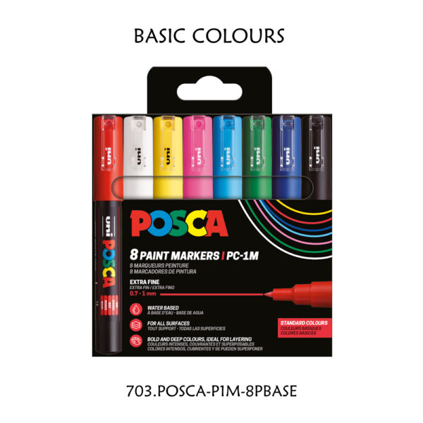 Carteira c/ 8 Marcadores PC1M Basic Colours