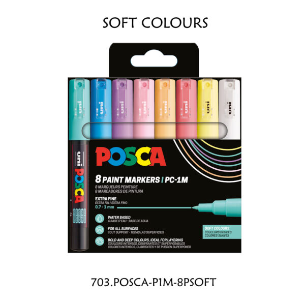 Carteira c/ 8 Marcadores PC1M Soft Colours