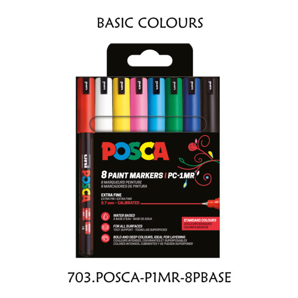 Carteira c/ 8 Marcadores PC1MR Basic Colours