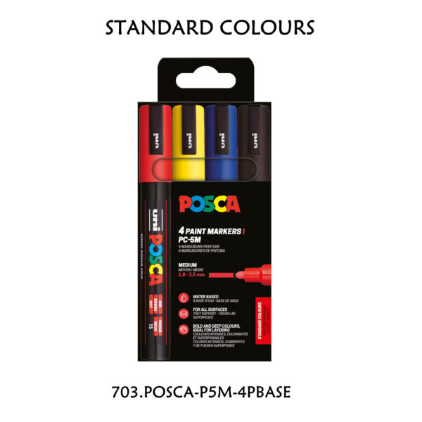 Carteira c/ 4 Marcadores PC5M Basic Colours