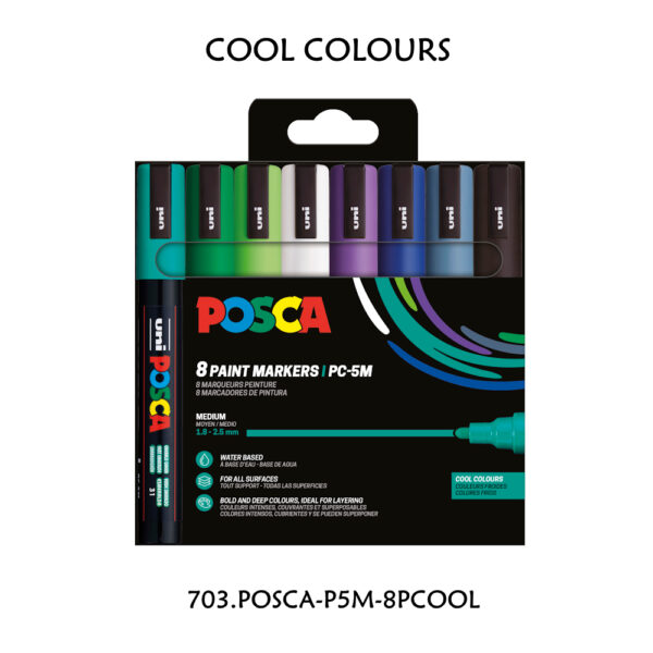 Carteira c/ 8 Marcadores PC5M Cool Colours