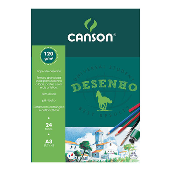Bloco Desenho A3 24fls. - 120g.