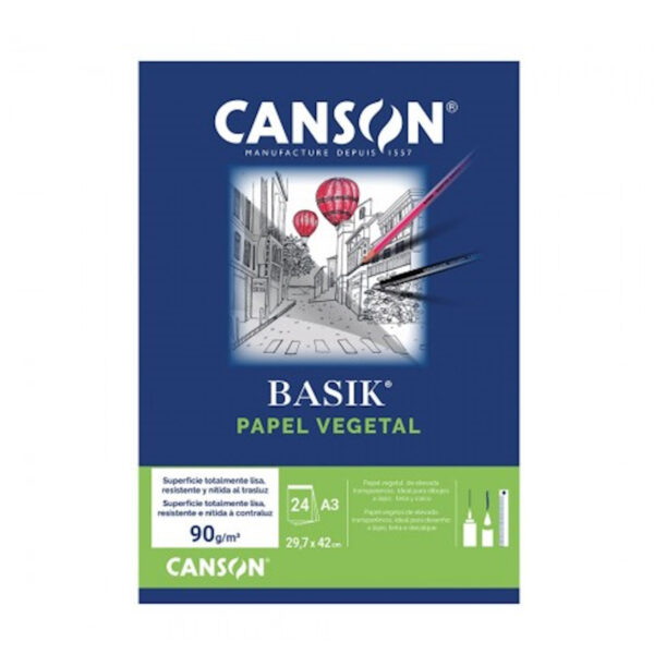 Bloco Papel Vegetal A3 24fls. - 90g.