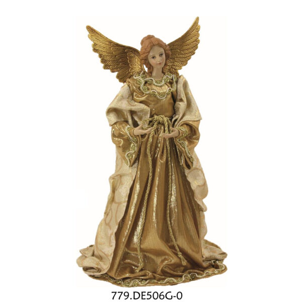 Anjo Vestido de Pano Dourado ↕280mm