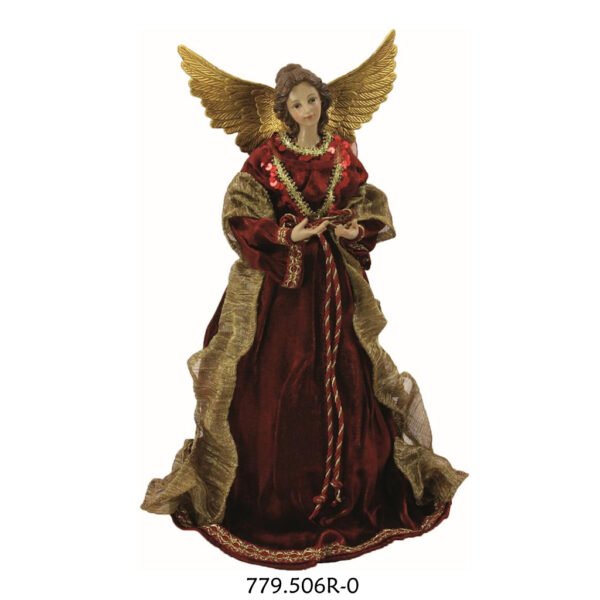 Anjo Vestido de Pano Vermelho ↕280mm